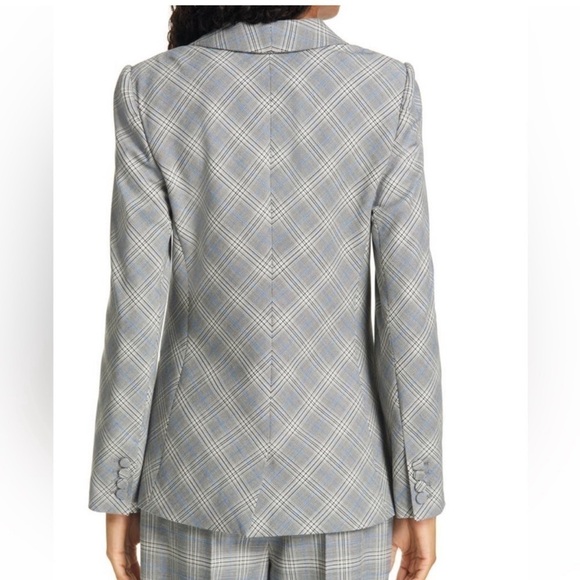 Rebecca Taylor windowpane plaid double breasted jacket blazer size 8 - Picture 4 of 10
